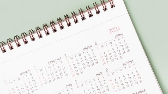 Kalender 2026 - Ilustrasi kalender 2026 - Januari 2026 berpotensi long weekend! Cek tanggal libur panjang untuk rencana liburanmu.