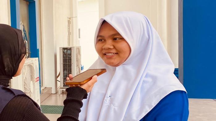 Jelita Arianti saat diwawancarai TribunGorontalo.com