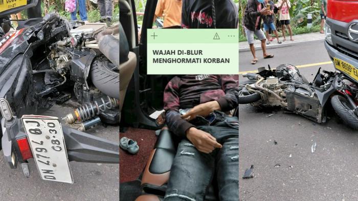 KECELAKAAN -- Kolase kecelakaan kendaraan bermotor di pesisir Gorontalo tepatnya di Bone Bolango pesisir. Seorang pria asal Sulut meninggal di tempat, Selasa (24/3/2026).