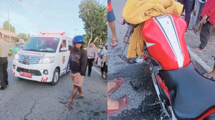KECELAKAAN -- Sehari Dua Insiden Laka di Jalur Ahmad A Wahab Gorontalo, Satu Korban Dikabarkan Meninggal, Sabtu (6/2/2026). Dua Lokasi Berdekatan, Dua Kecelakaan Terjadi di Jalur Vital Kabupaten Gorontalo