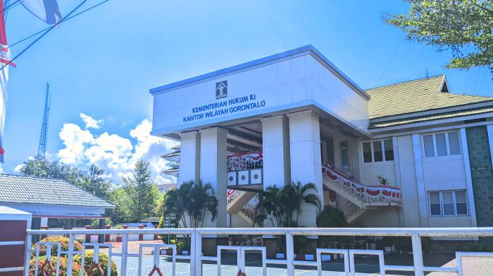 HAK CIPTA -- Kantor wilayah Kementerian Hukum Gorontalo di Jalan Tinaloga, Kota Gorontalo, Senin (4/8/2025). Kemenkum Gorontalo ingatkan pentingnya daftar hak cipta