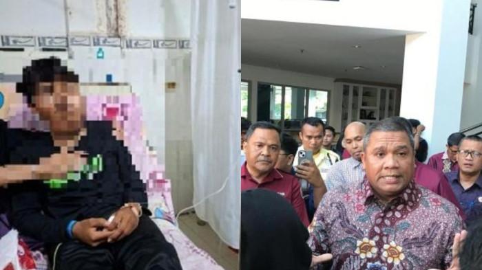 MAHASISWA DISKORS -- Kolase foto Muhammad Jeksen dan Rektor UNG Eduart Wolok. Universitas Negeri Gorontalo memberikan sanksi skorsing kepada sembilan mahasiswa akibat tragedi Diksar Mapala Butaiyo Nusa.