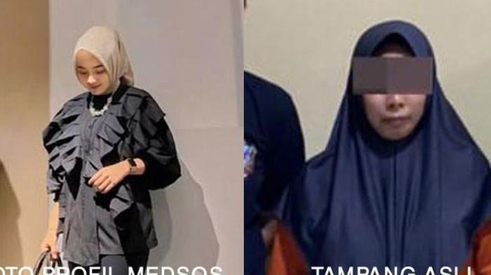 MODUS PENIPUAN -- Kolase foto Siska dan akun palsunya. Siska alias Ica diringkus polisi setelah dilaporkan pria yang telah ditipunya melalui modus kencan online.