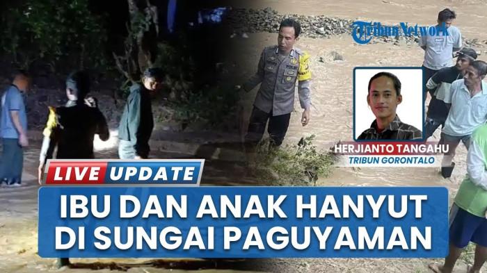 GORONTALO UPDATE -- Kolase foto pencarian korban hanyut dan reporter TribunGorontalo.com, Herjianto Tangahu. Simak video pencarian korban hanyut di Sungai Paguyaman, Kabupaten Gorontalo.