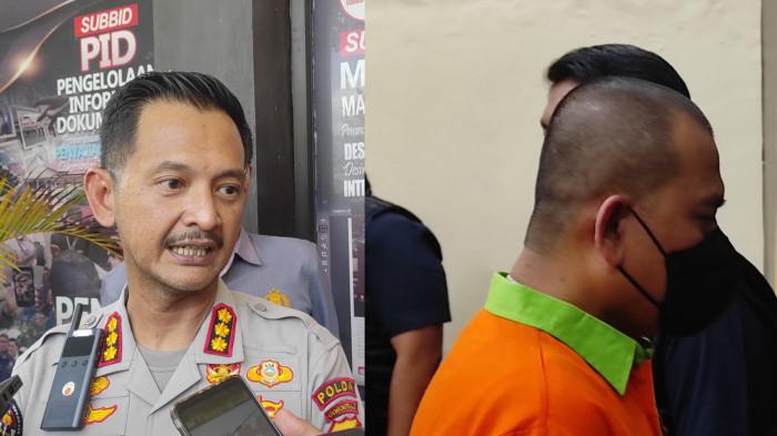 PENIPUAN HAJI -- Kolase foto Kabid Humas Polda Gorontalo, Kombes Pol Desmont Harjendro (kiri) dan Mustafa Yasin, tersangka penipuan dana haji (kanan). Polda mengungkap perkembangan kasus Mustafa Yasin.