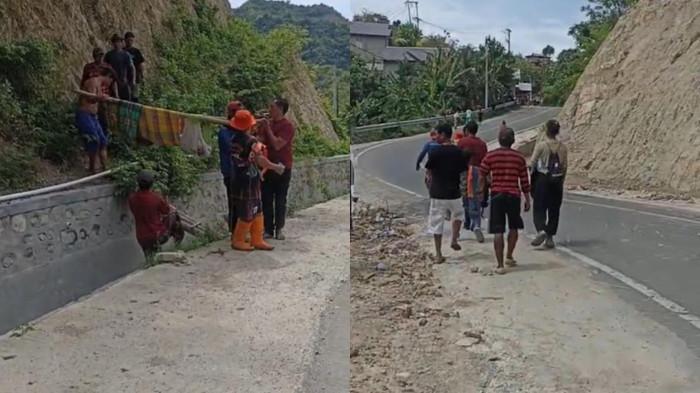 MEDIA -- Bencana longsor batu di Desa Olele, Kecamatan Kabila Bone, Kabupaten Bone Bolango, Gorontalo, Jumat (2/1/2026), menewaskan seorang warga setelah tertimpa batu besar saat berada di kebun.