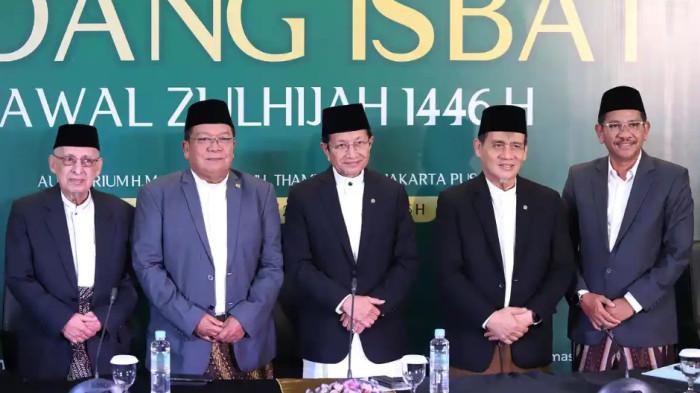Menteri Agama Nasaruddin Umar menyampaikan hasil sidang isbat