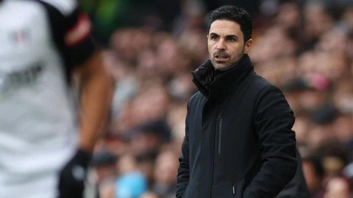 Mikel Arteta tampak kesal lantaran tidak bisa memenangkan pertandingan.