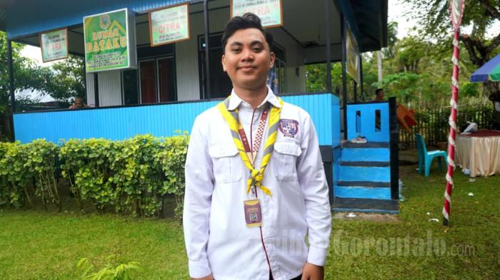 DUTRA GENRE -- Muhammad Hafsi Syahrindra Raina, Ketua Forum GenRe Gorontalo. Hafsi menjelaskan program unggulan Duta GenRe.