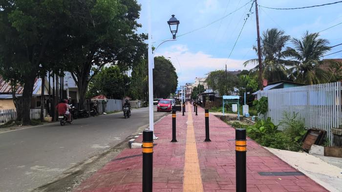 PEDESTRIAN KANAL TANGGIDAA -- Potret kondisi Pedestrian Kanal Tanggidaa saat ini, Selasa (18/11/2025). Pedestrian Kanal Tanggidaa telah rampung dan selesai.