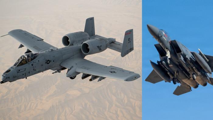 PERANG -- Dua pesawat Amerika yang berhasil ditembak jatuh oleh Iran; F15E dan A-10.