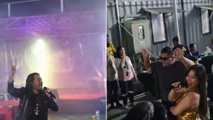 PESTA -- Momen pesta viral di malam pergantian tahun di Pani Gold Mining atau tambang emas pani di Pohuwato, Gorontalo