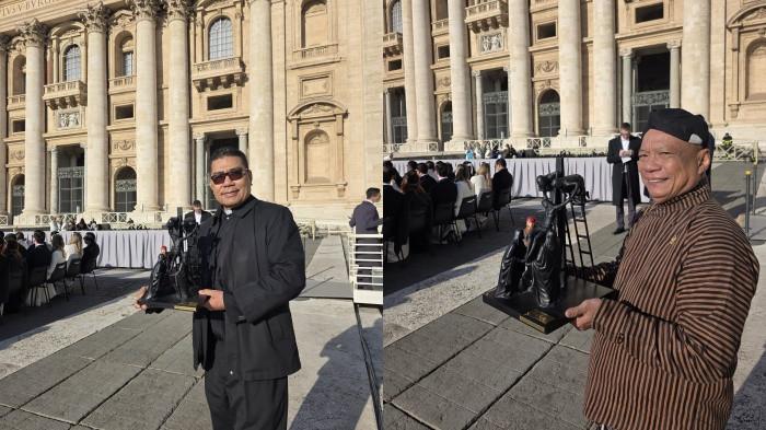 Patung Yusuf Arimatea  kepada Paus Leo XIV ffffrtt