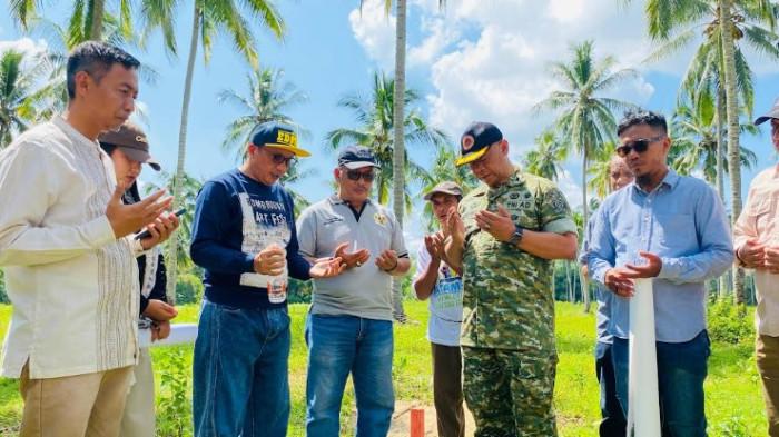 Pematokan titik nol lahan batalyon dihadiri oleh Sekretaris Daerah