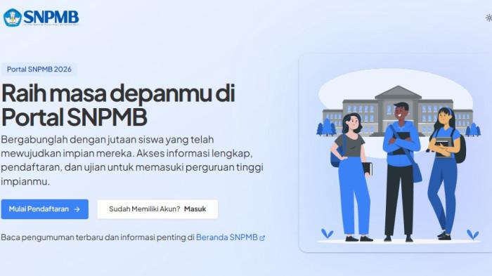 UTBK SNBT - Tangkapan layar Portal SNPMB 2026 - Pendaftaran UTBK SNBT 2026: Sistem Baru, Lokasi Otomatis, dan Tips Menghadapinya