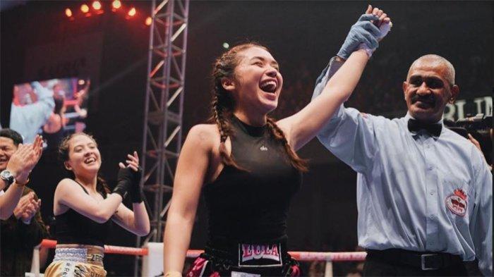 Potret Lula Lahfah bertanding tinju melawan Adhisty Zara. (Sumber instagram)