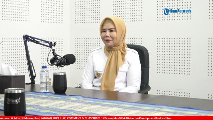 TRIBUN PODCAST -- Potret Wakil Gubernur Gorontalo, Idah Syahidah Rusli Habibie, saat menjadi bintang tamu di Podcast TribunGorontalo.com pada Kamis (24/9/2025). Wagub Idah menjawab keraguan publik tentang dirinya.