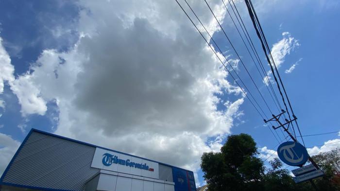 Potret kondisi cuaca hari ini di Kota Gorontalo Selasa 3 Februari 2026 pada pukul 13.44 Wita