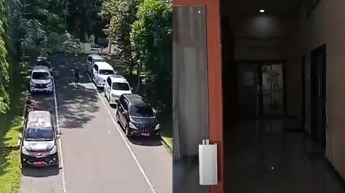 KANTOR SEPI -- Potret mobil terparkir dan ruangan di Kantor Bupati Bone Bolango, Jumat (20/2/2026). Bupati mengeluarkan surat edaran penyesuaian jam kerja selama Ramadan.