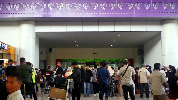 Suasana di area Arrival Gate Bandara Djalaluddin Gorontalo