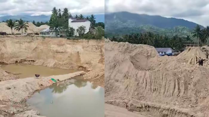 TAMBANG EMAS -- Potret tambang emas ilegal Dengilo, Kabupaten Pohuwato, Gorontalo.