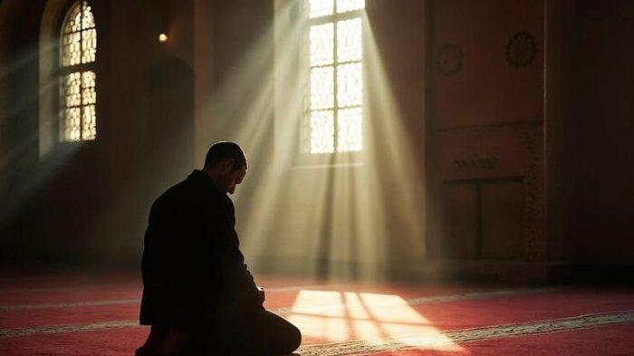 SALAT TAUBAT: Ilustrasi seorang muslim sedang salat sendirian. Simak salat taubat beserta tata cara pelaksanannya.