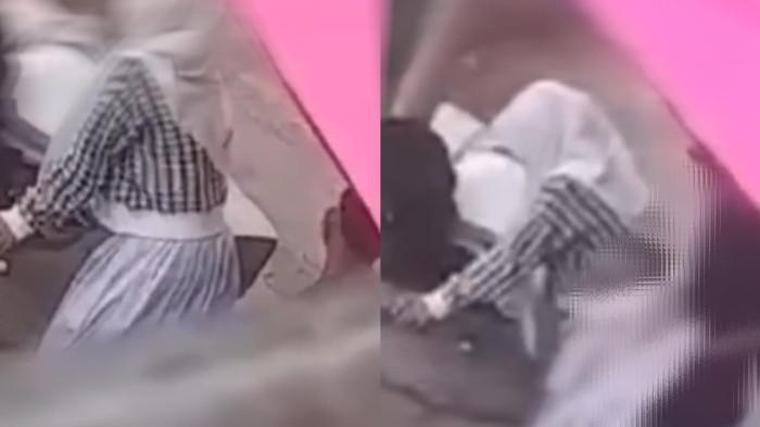 VIDEO ASUSILA – Tangkapan layar video asusila remaja di Tangga 2000. Polisi mengungkap kronologi sebelum kejadian yang berujung viral di media sosial tersebut.(Sumber Foto: Tangkapan layar video)