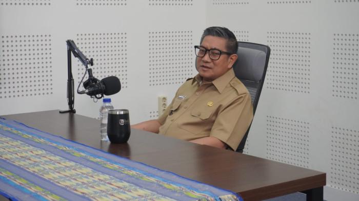Wakil Wali Kota Gorontalo Indra Gobel saat hadir dalam Tribun Podcast ffff8888