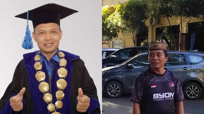 KOLASE -- Rektor Universitas Muhammadiyah Gorontalo (UMGo), Kadim Masaong (kiri) dan Kakuhu (Kanan). Sebagai informasi, Kakuhu dijadikan tersangka.