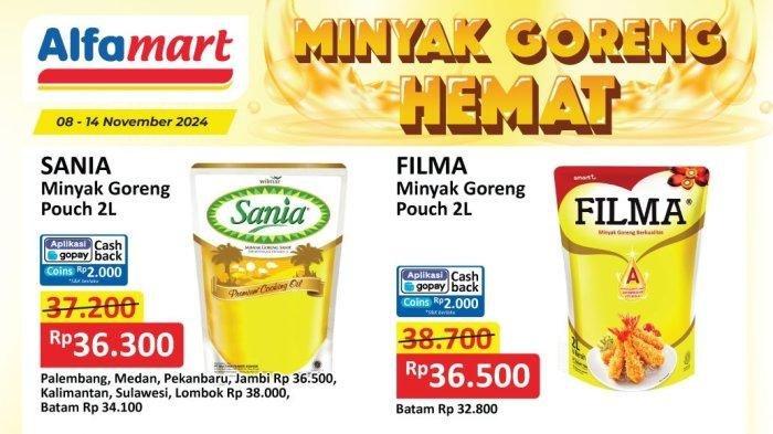 Promo Hemat Alfamart dan Indomaret 11-12 November 2024, Harga Minyak Goreng Sania Rp 36.100