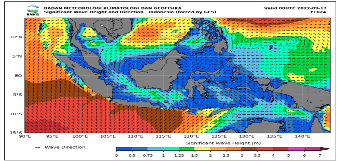 Ada Gelombang 4 Meter, Ombak Jalur Penyeberangan Gorontalo Sabtu 17 September 2022