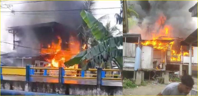 BREAKING NEWS: Bangunan Kafe Dua Lantai di Jalan Sultan Botutihe Kota Gorontalo Terbakar