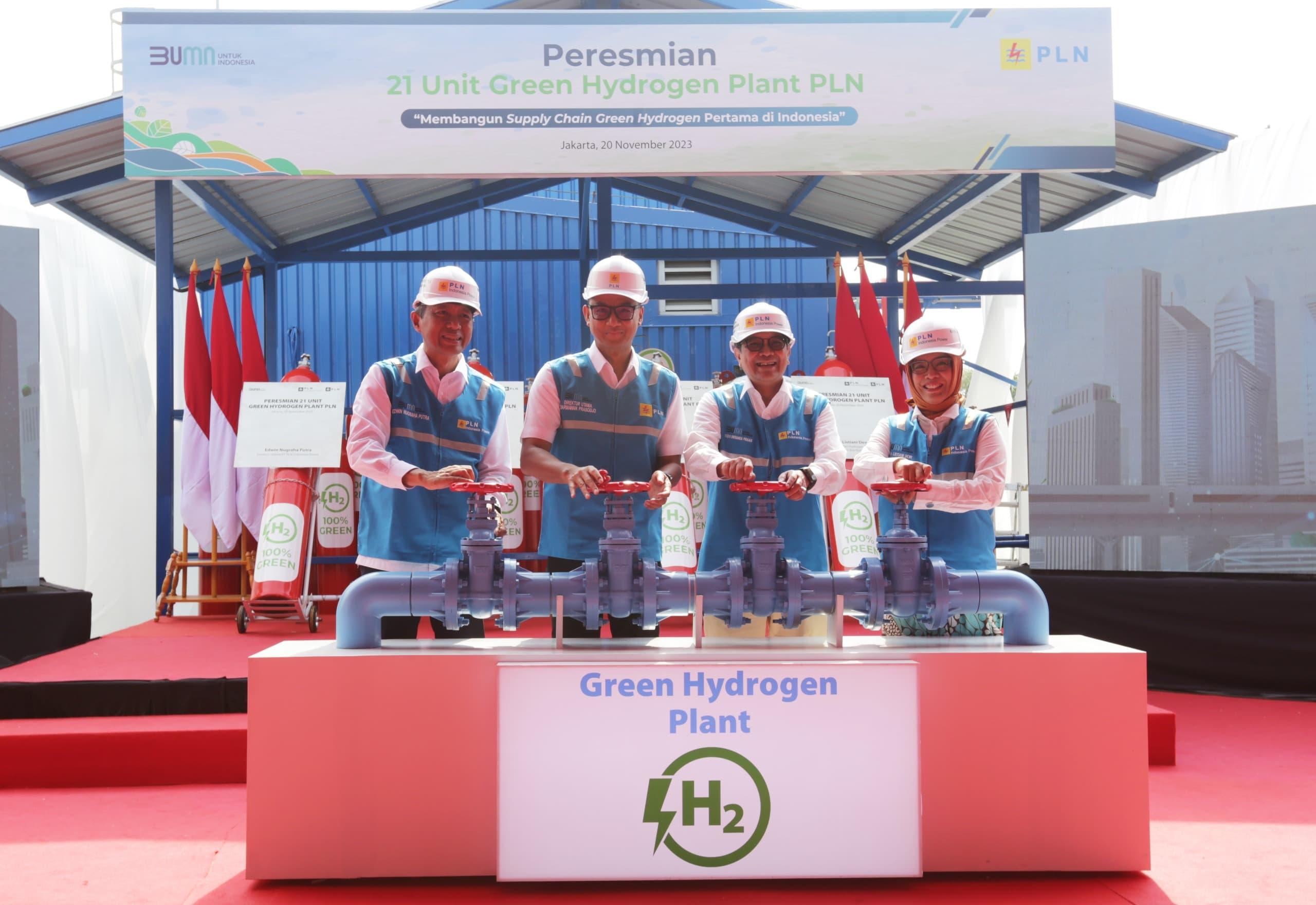 PLN Resmikan 21 Unit Green Hydrogen Plant, Produksi 199 Ton Hidrogen Per Tahun
