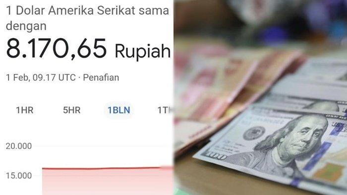 Krus Dollar AS Anjlok jadi Rp8.170, Trending di Media Sosial, Diduga Google Error