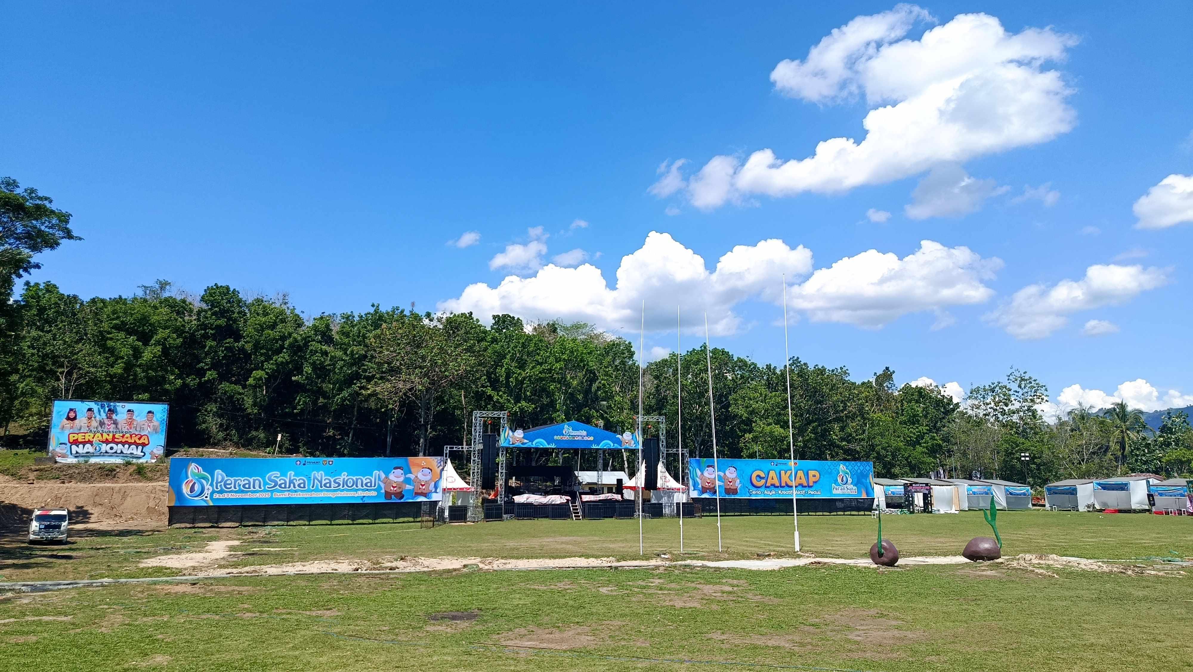 Update Kondisi Bumi Perkemahan Bongohulawa Gorontalo, Siap Sambut 2.000 Peserta Peran Saka Nasional