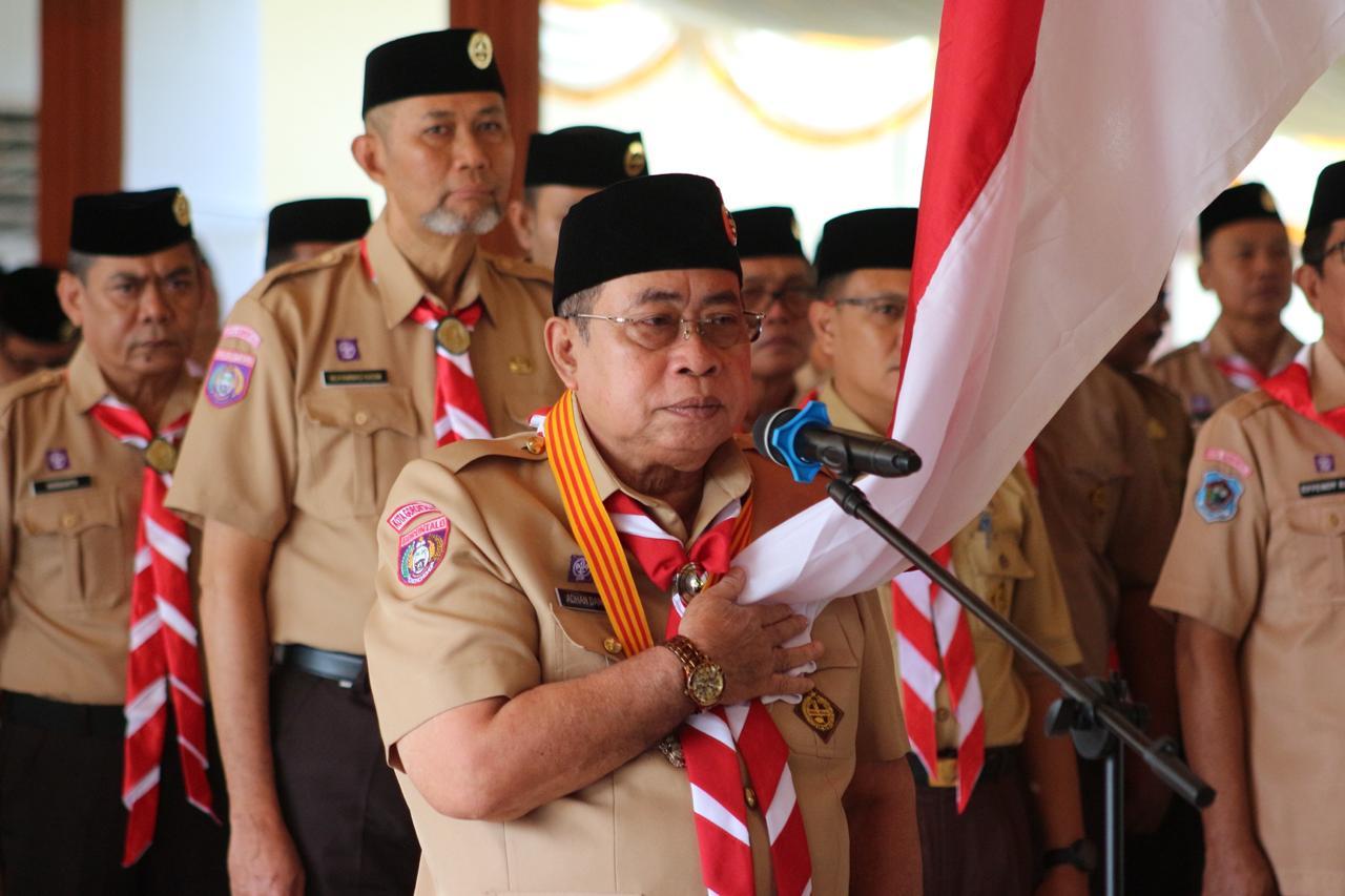 Dilantik Jadi Mabicab , Wali Kota Gorontalo Adhan Dambea Tegaskan Pramuka Bukan Arena Politik