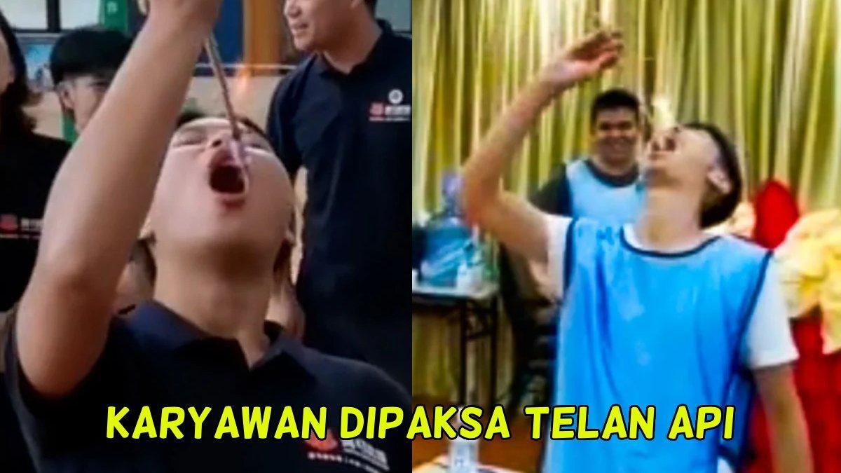 Perusahaan Paksa Karyawan Telan Api Sebelum Bekerja, Untuk Bisa Atasi Rasa Takut dan Percaya Diri