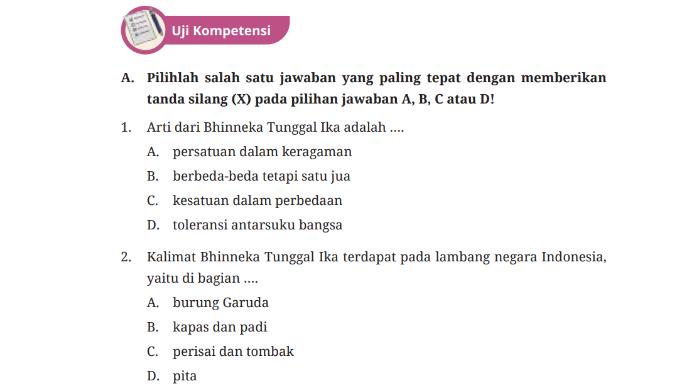 Kunci Jawaban PKN SMP Kelas 7 Kurikulum Merdeka Uji Kompetensi Halaman 137, Keberagaman Bangsa