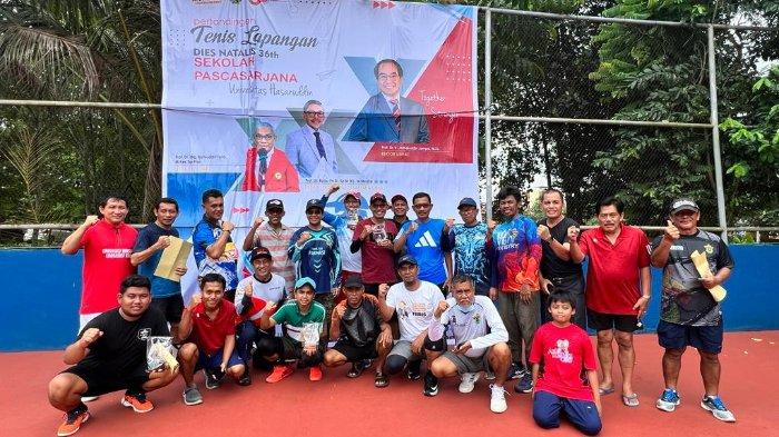 Dies Natalis ke-36 Sekolah Pascasarjana Unhas, Gelar Pertandingan Tenis Lapangan Se-Unhas