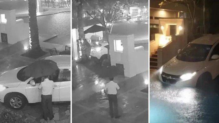 Driver Taksi Online Alami Nasib Tak Terduga, Dikira Hanya Genangan, Mobil Nyemplung Kolam Renang