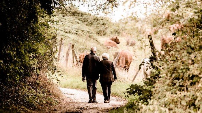 Ilustrasi - orang tua yang aktif beraktivitas fisik, termasuk berjalan dan olahraga