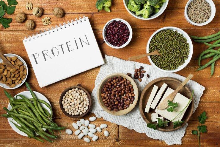 ilustrasi makanan sumber protein nabati