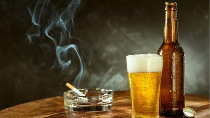 ilustrasi rokok dan alkohol