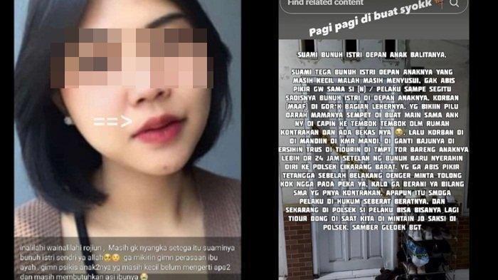 TRAGIS! Suami di Bekasi Tega Bunuh Istri Didepan Anak-anaknya, Sang Istri Sempat Curhat di TikTok