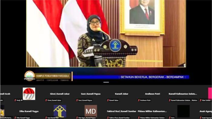 Jajaran Kantor Wilayah Kemenkum Jawa Barat mengikuti kegiatan 