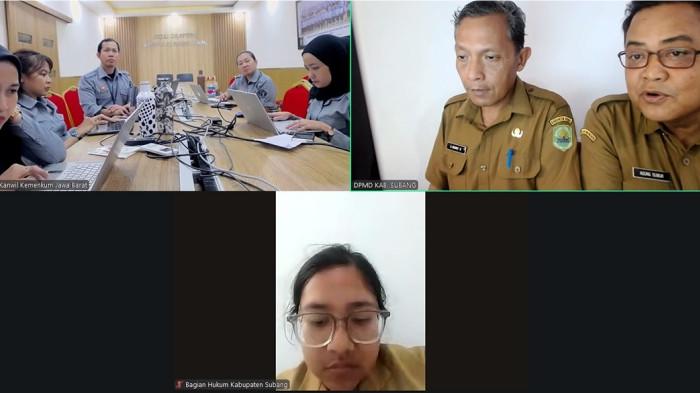 2Kanwil Kemenkum Jabar Harmonisasikan Raperda Kabupten Subang Tentang Desa