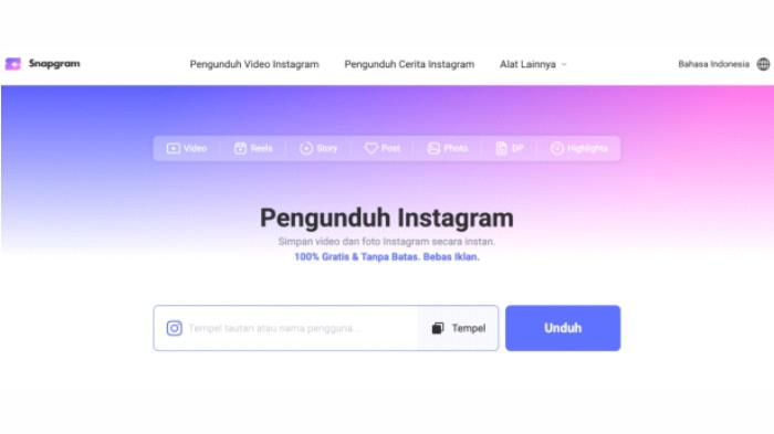 2Snapgram itu semacam tool berbasis web yang tugasnya emang narik file dari IG.