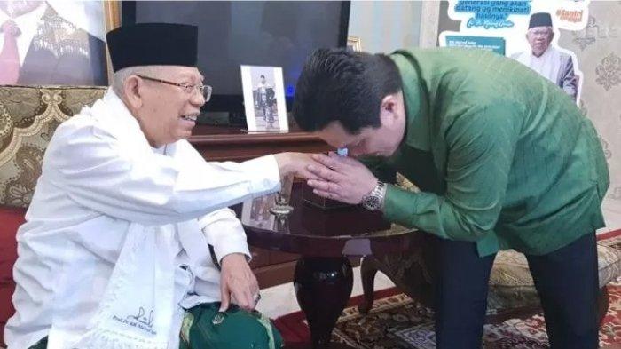 Kiai Maruf Amin Optimistis Erick Thohir Bawa Ekonomi Syariah Lebih Cerah