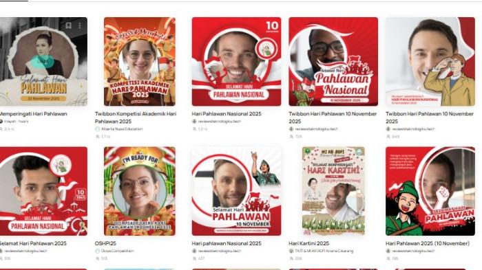 TWIBBON HARI PAHLAWAN - Kumpulan Twibbon Hari Pahlawan 2025 dengan desain menarik yang bisa diunduh dan dibagikan di media sosial. Hari Pahlawan Nasional diperingati setiap 10 November.