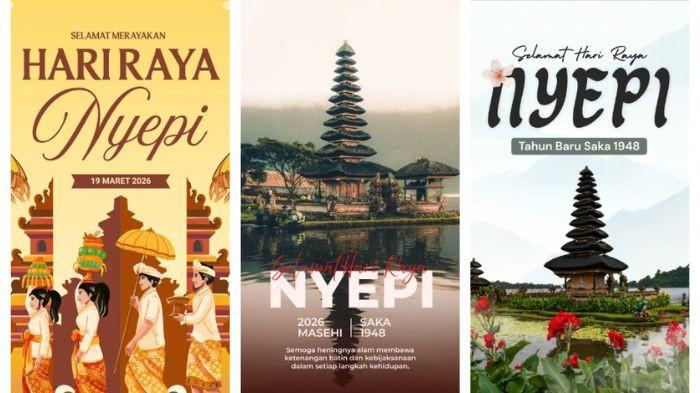 POSTER NYEPI - Kumpulan poster Hari Raya Nyepi 2026 dengan desain menarik yang bisa diunduh secara gratis. Hari Raya Nyepi Tahun Baru Saka 1948 jatuh pada Kamis, 19 Maret 2026.